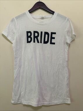 White 'BRIDE' Short Sleeve Tee